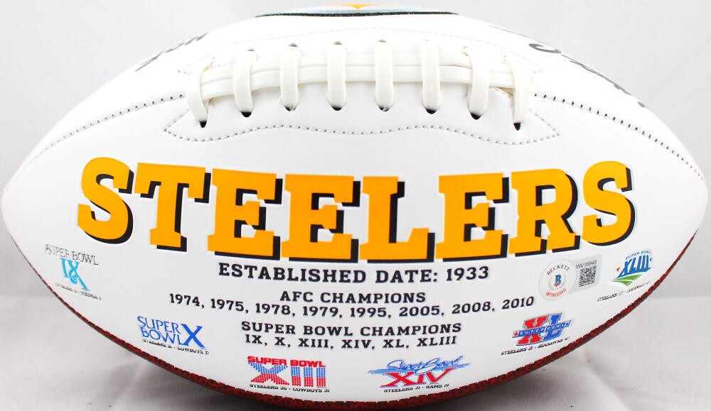 Lynn Swann Signed Pittsburgh Steelers Logo Football with HOF Inscription