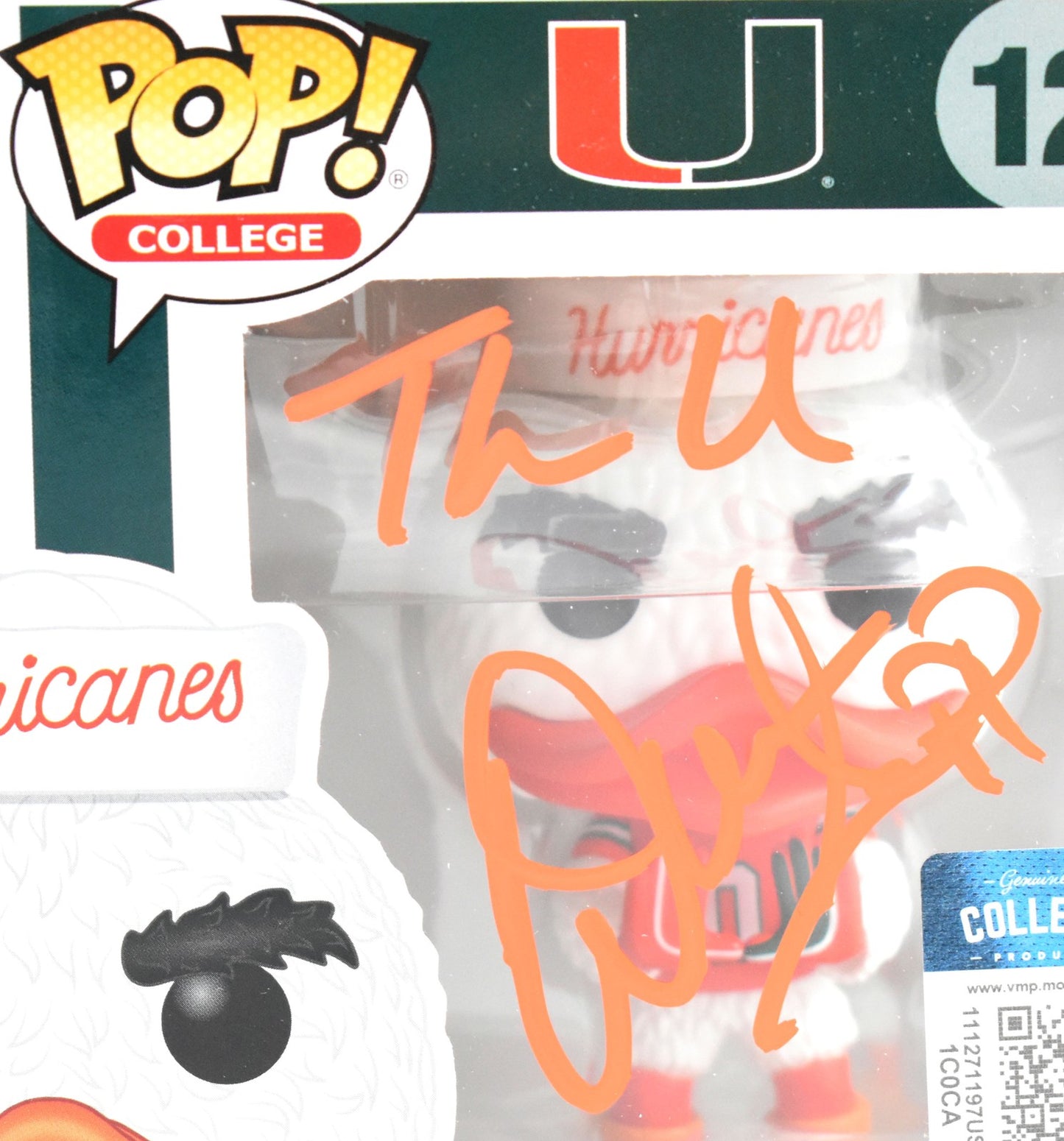 Warren Sapp Signed Miami Hurricanes Funko Pop #12