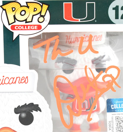 Warren Sapp Signed Miami Hurricanes Funko Pop #12