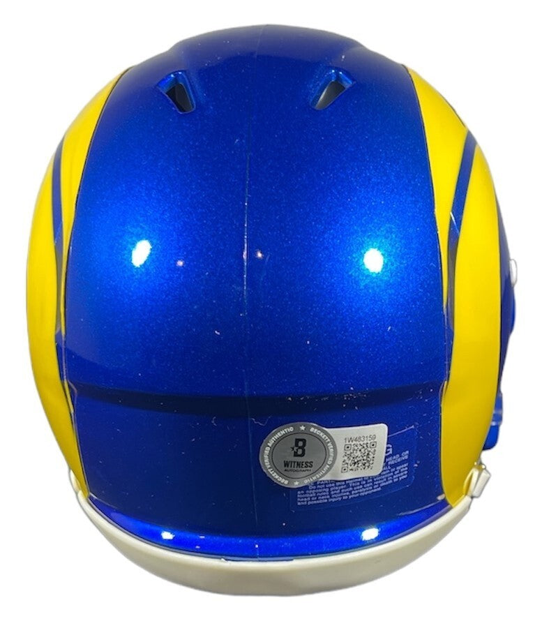 Kyren Williams Signed Los Angeles Rams Speed Mini Helmet (Beckett COA)