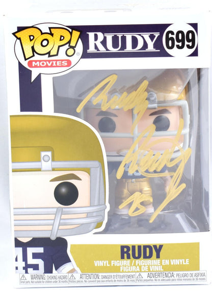 Rudy Ruettiger Signed Rudy Funko Pop Figurine #669 Beckett