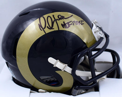 Marshall Faulk Signed St. Louis Rams Throwback Speed Mini Helmet (HOF)