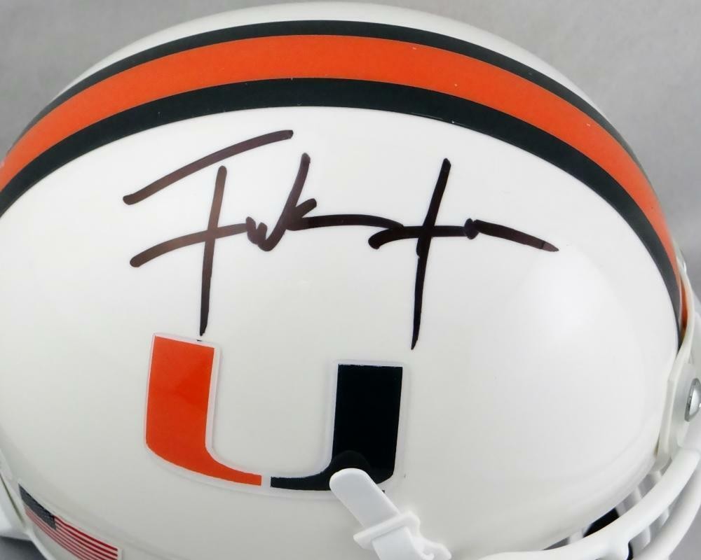 Frank Gore Signed Miami Hurricanes Mini Helmet