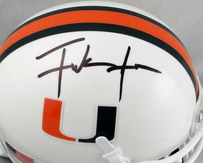 Frank Gore Signed Miami Hurricanes Mini Helmet