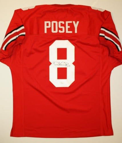 Devier Posey Signed Red Custom Football Jersey