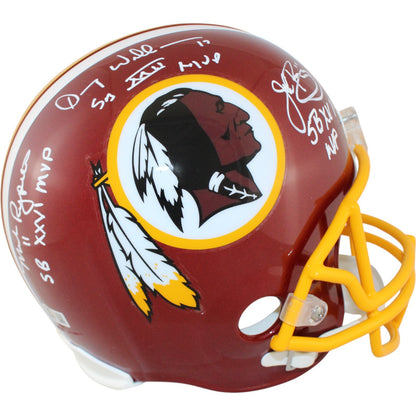 Doug Williams, Brett Rypien & John Riggins Signed Washington VSR4 Helmet