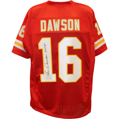 Len Dawson Signed Kansas City Chiefs Red Jersey