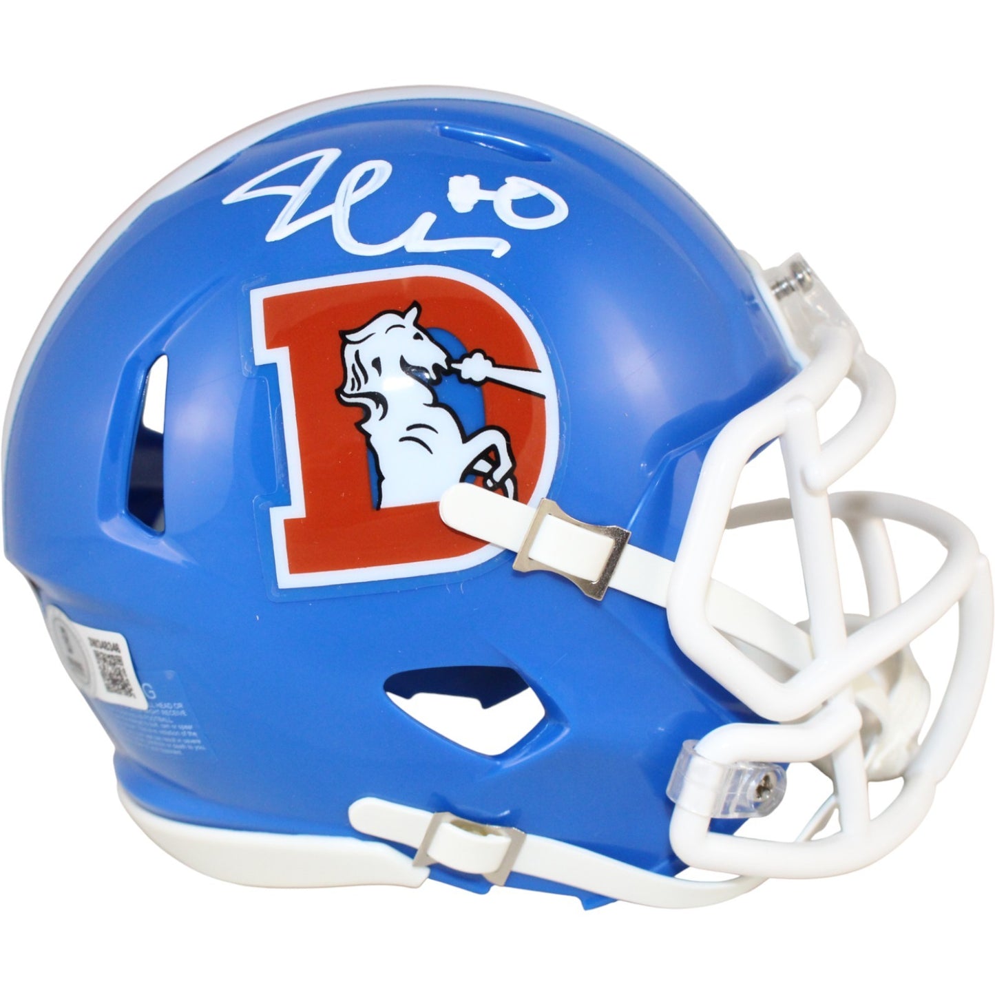 Jonathon Cooper Denver Broncos Autographed Throwback Mini Helmet