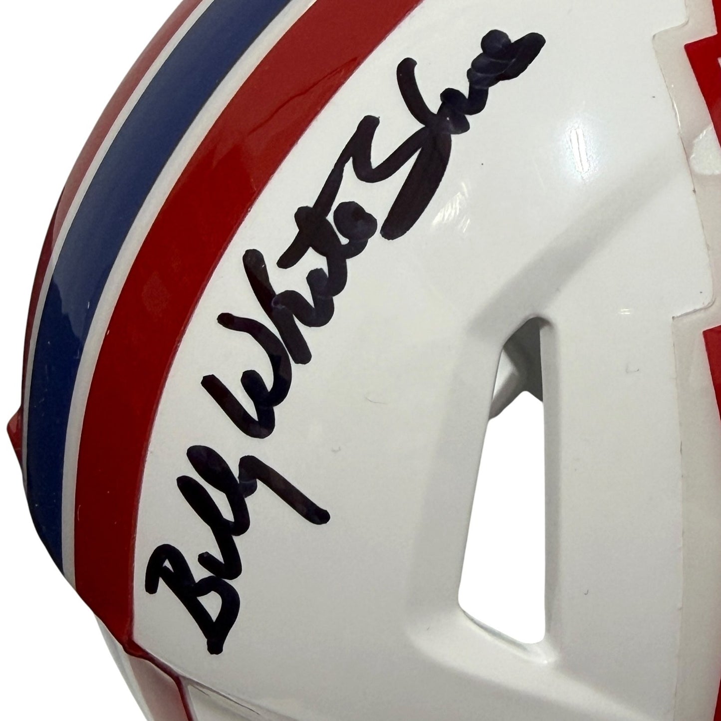 Billy "White Shoes" Johnson Signed Houston Oilers Speed Mini Helmet