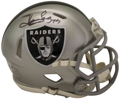 Howie Long Autographed Raiders Flash Alternate Mini Helmet Beckett COA