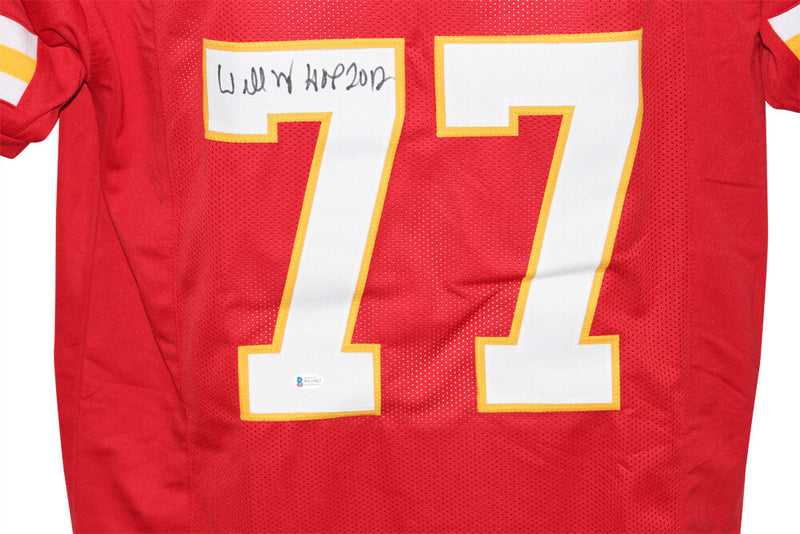 Willie Roaf Signed Kansas City Chiefs Custom Jersey (HOF Inscription)
