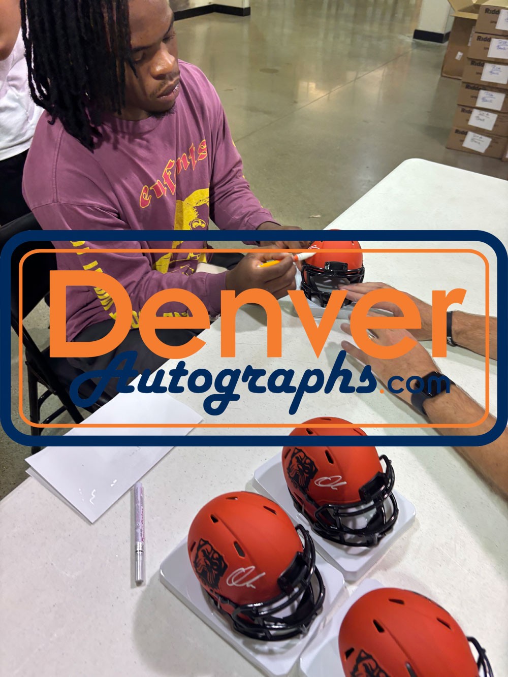 Quinshon Judkins Cleveland Browns Autographed Rave Mini Helmet