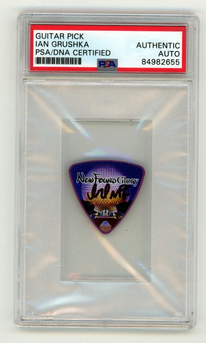 Ian Grushka Signed New Found Glory Disney World Epcot Guitar Pick