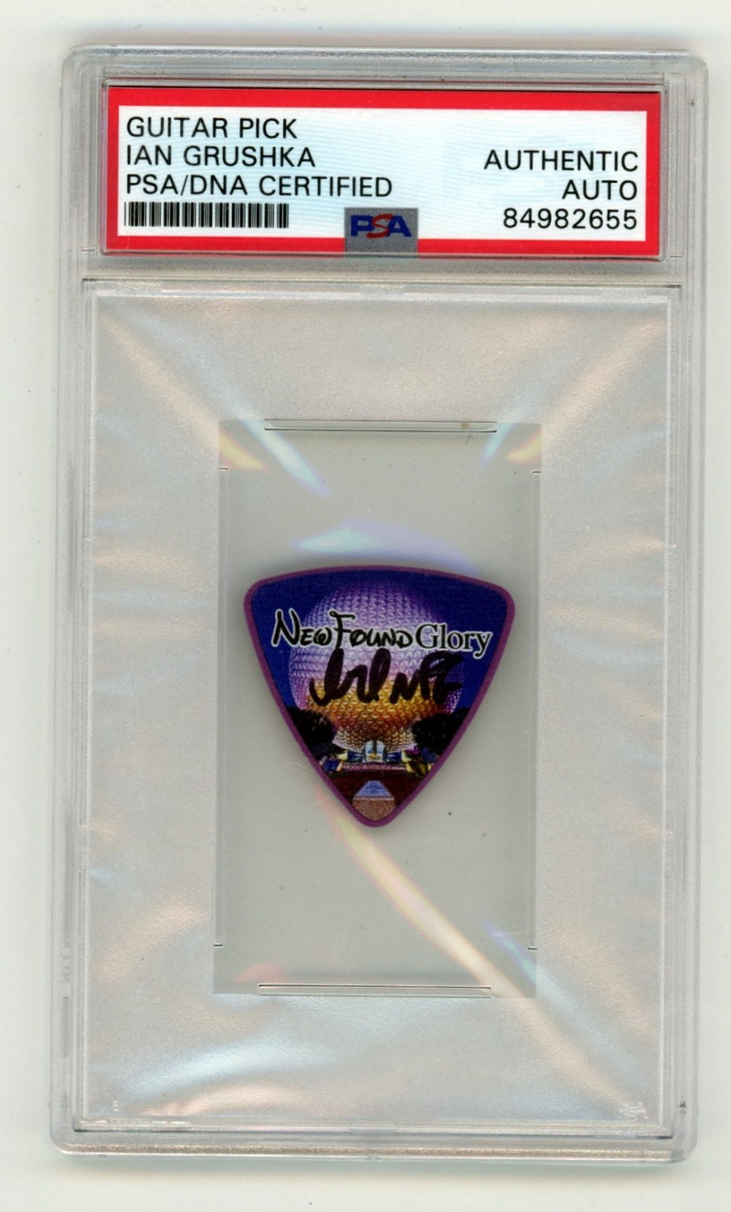 Ian Grushka Signed New Found Glory Disney World Epcot Guitar Pick