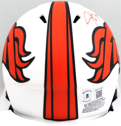 Javonte Williams Signed Denver Broncos Lunar Speed Mini Helmet