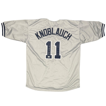 Chuck Knoblauch Signed New York Yankees Custom Jersey