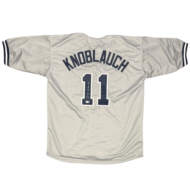 Chuck Knoblauch Signed New York Yankees Custom Jersey