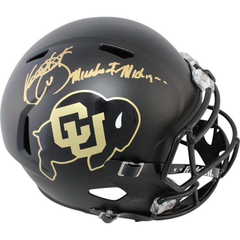 Kordell Stewart Signed Colorado Buffaloes Full Size Replica Black Helmet
