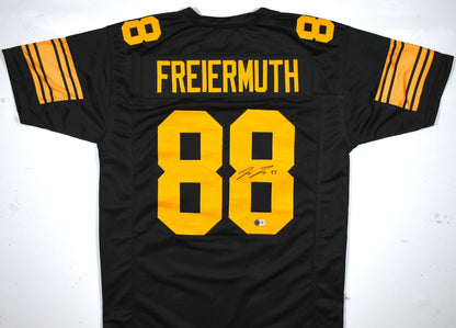 Pat Freiermuth Autographed Black and Yellow Custom Jersey
