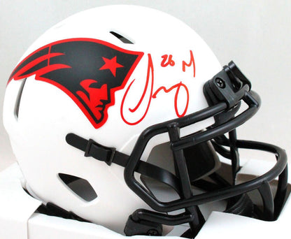Sony Michel Autographed New England Patriots Lunar Mini Helmet