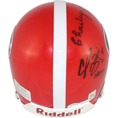 Terrell Davis, Champ Bailey & Charley Trippi Signed Georgia Mini Helmet