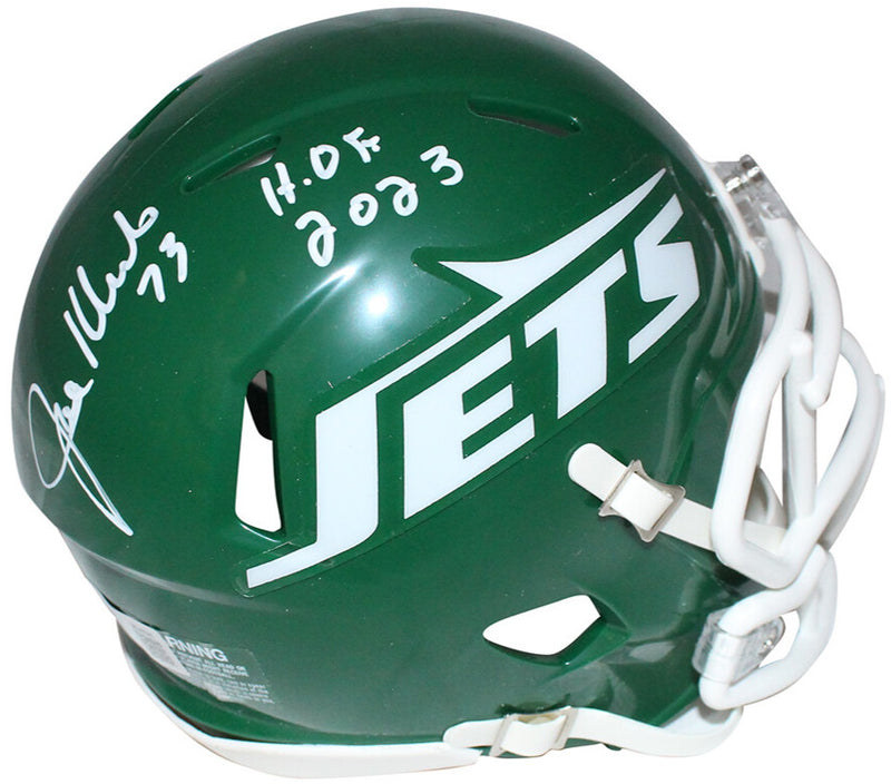 Joe Klecko Signed New York Jets Throwback Mini Helmet HOF 2023 BAS