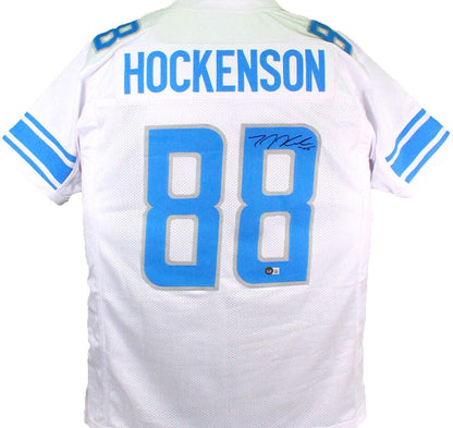 TJ Hockenson Signed Detroit Lions Custom Jersey - White