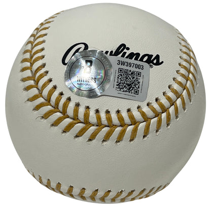 Adrian Beltre Signed Gold Glove Logo ROMLB Baseball (Beckett Witnessed)