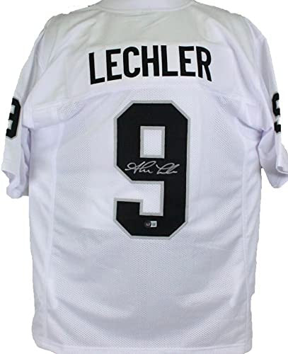 Shane Lechler Signed Custom White & Black Football Jersey