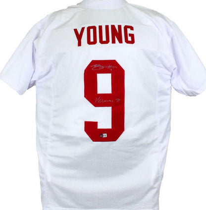 Bryce Young Autographed White Custom Football Jersey - Heisman '21