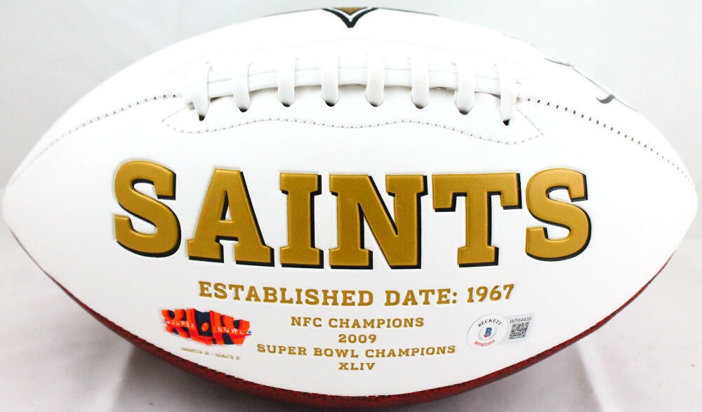 Darren Sproles Signed New Orleans Saints Logo Football - Black