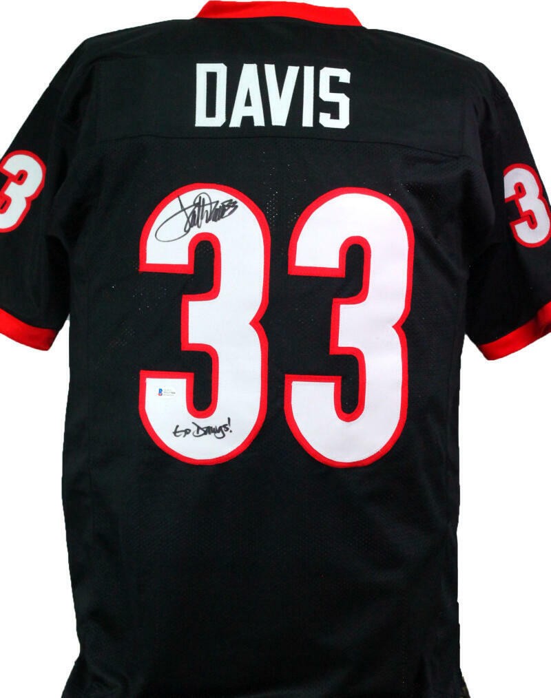 Terrell Davis Autographed Georgia Bulldogs Custom Jersey