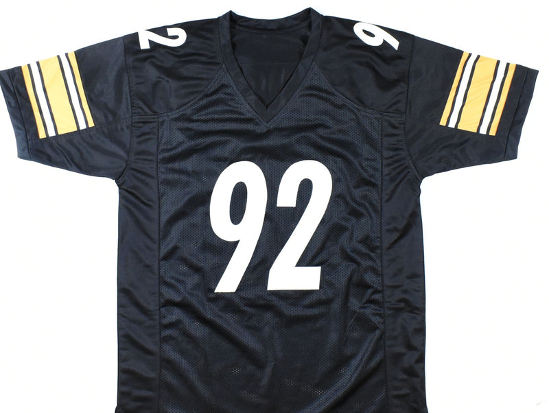James Harrison Autographed Pittsburgh Steelers Black Custom Jersey