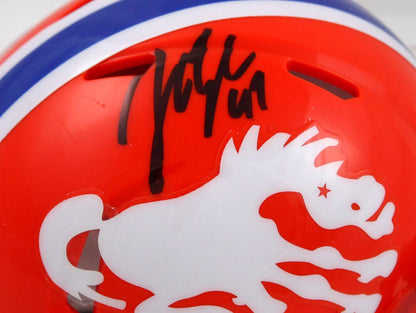 John Lynch Signed Denver Broncos 1966 Throwback Mini Helmet