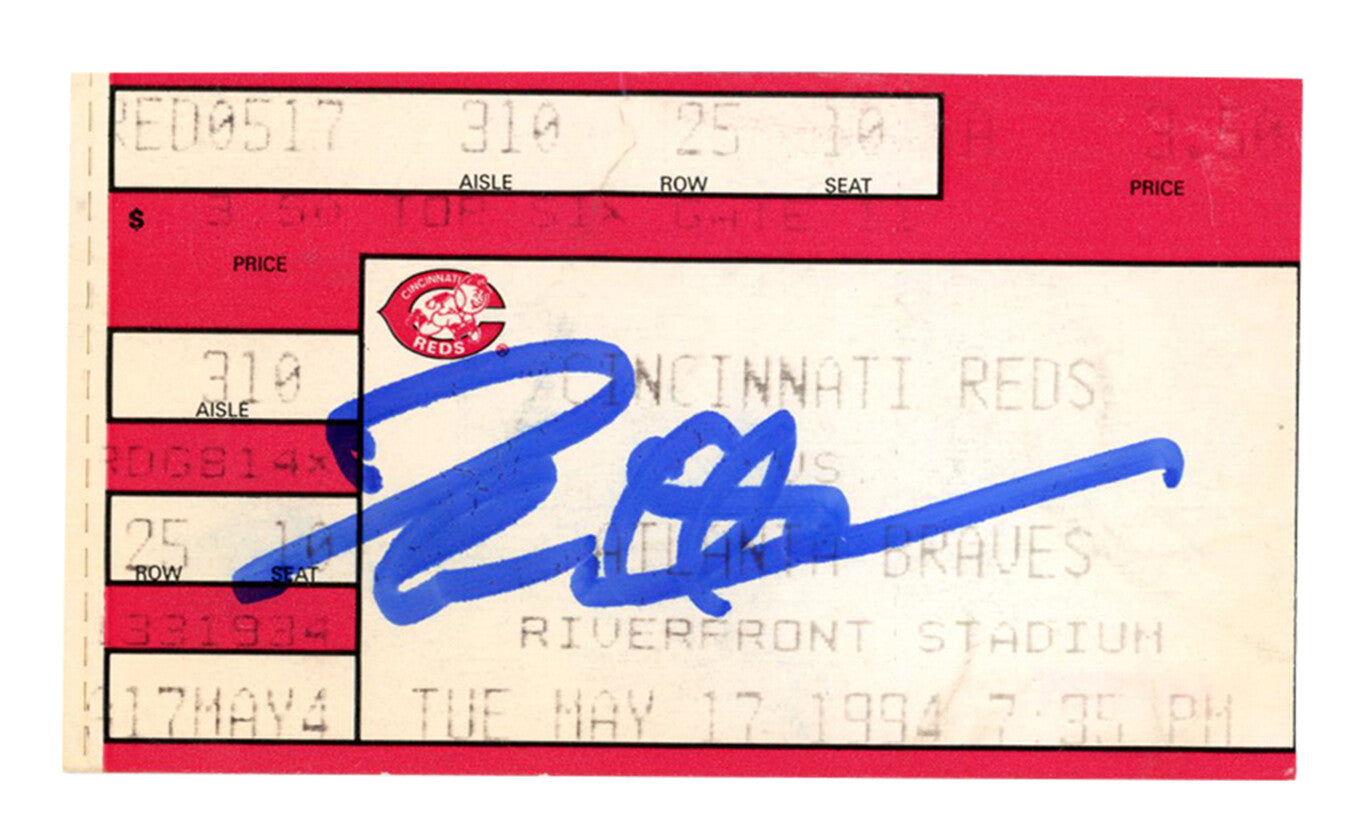 Deion Sanders Autographed Atlanta Braves Ticket Stub (BAS)
