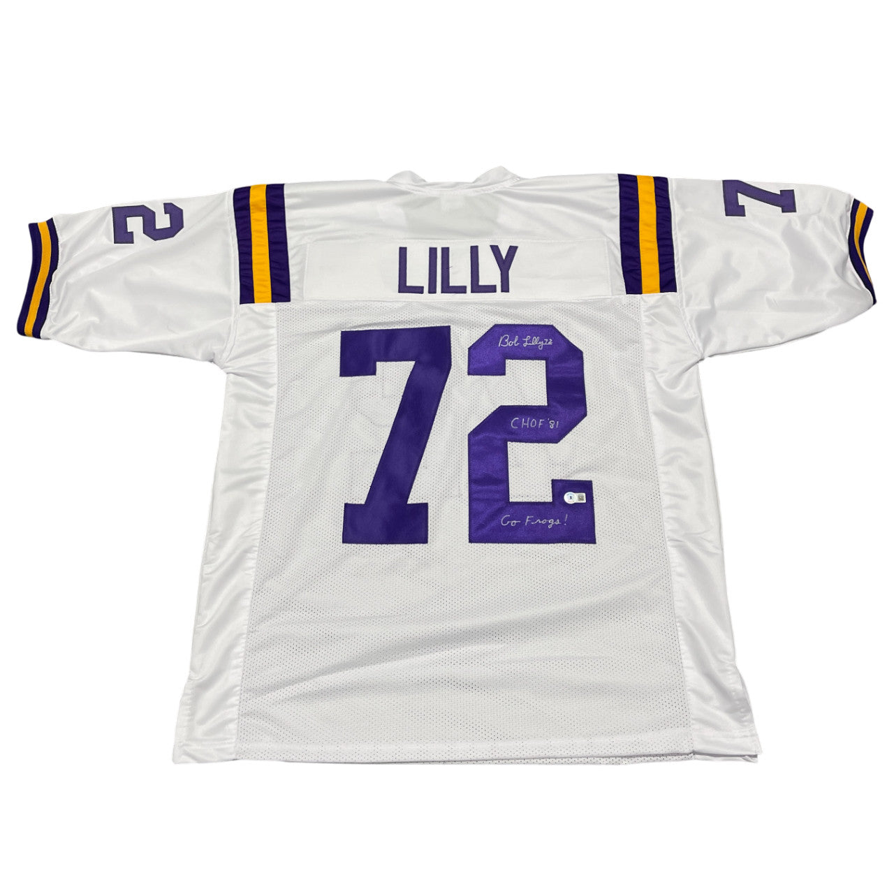 Bob Lilly Signed TCU Custom Jersey with 2 Inscriptions