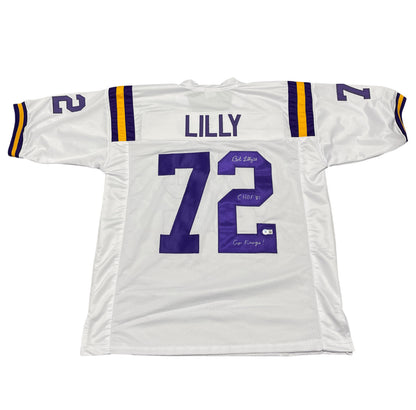 Bob Lilly Signed TCU Custom Jersey with 2 Inscriptions