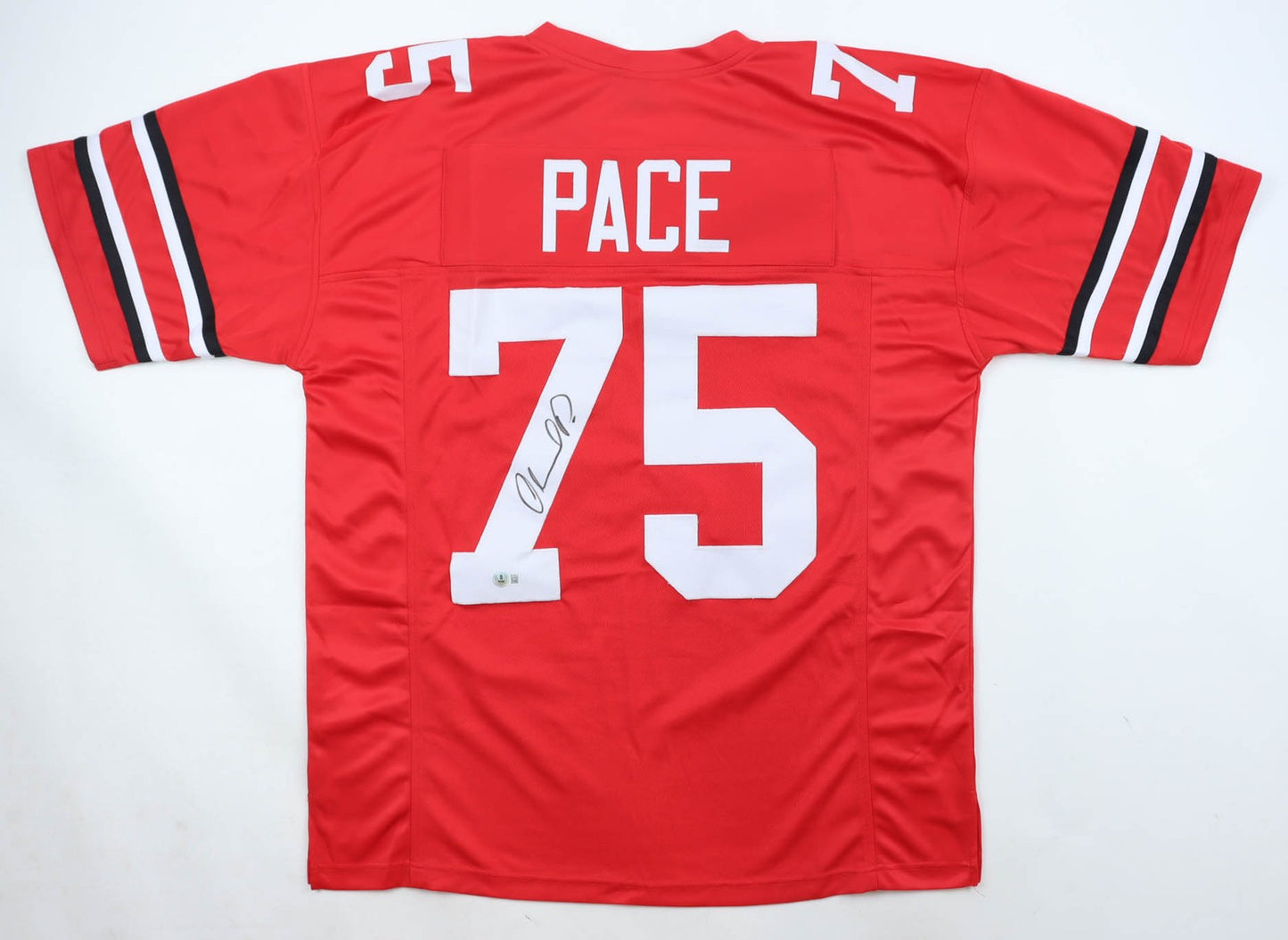 Orlando Pace Autographed Ohio State Buckeyes Red Custom Jersey