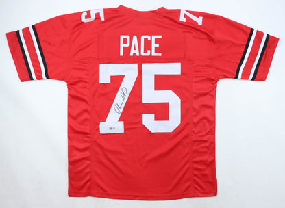 Orlando Pace Autographed Ohio State Buckeyes Red Custom Jersey