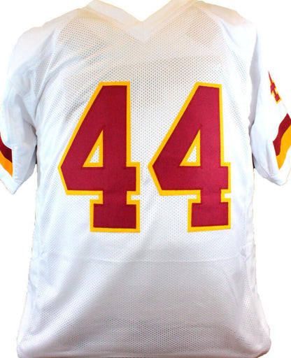 John Riggins Autographed White Custom Jersey with "SB MVP" Inscription
