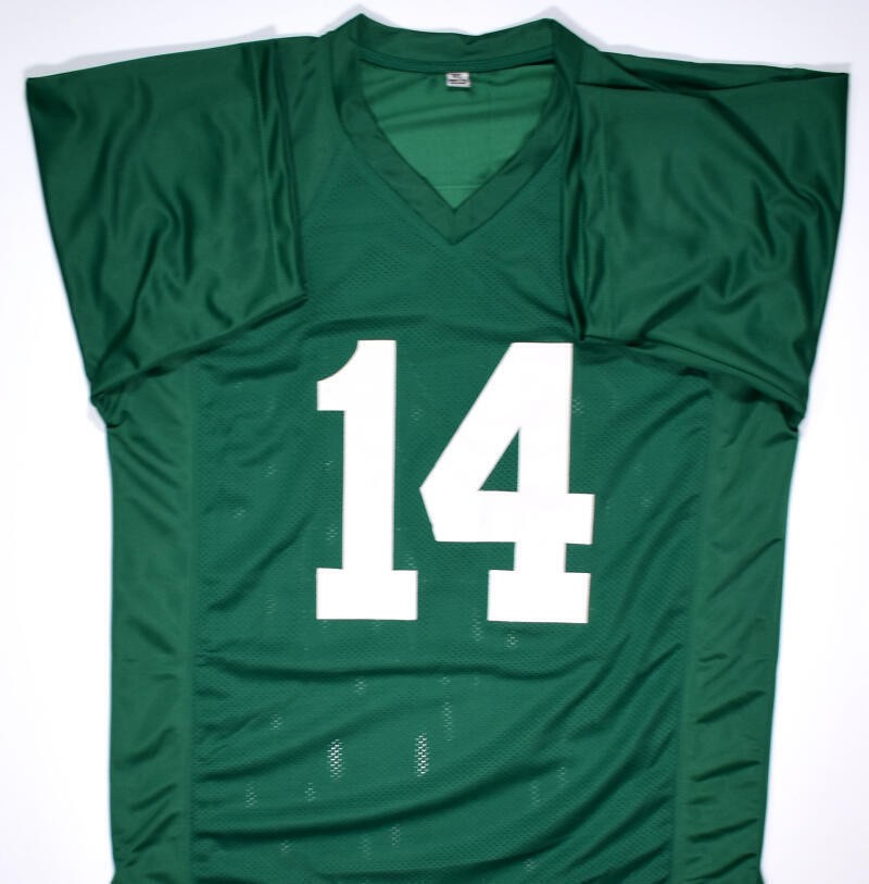 Johnny Lattner Signed Green Custom Jersey (HT 53 Inscription)