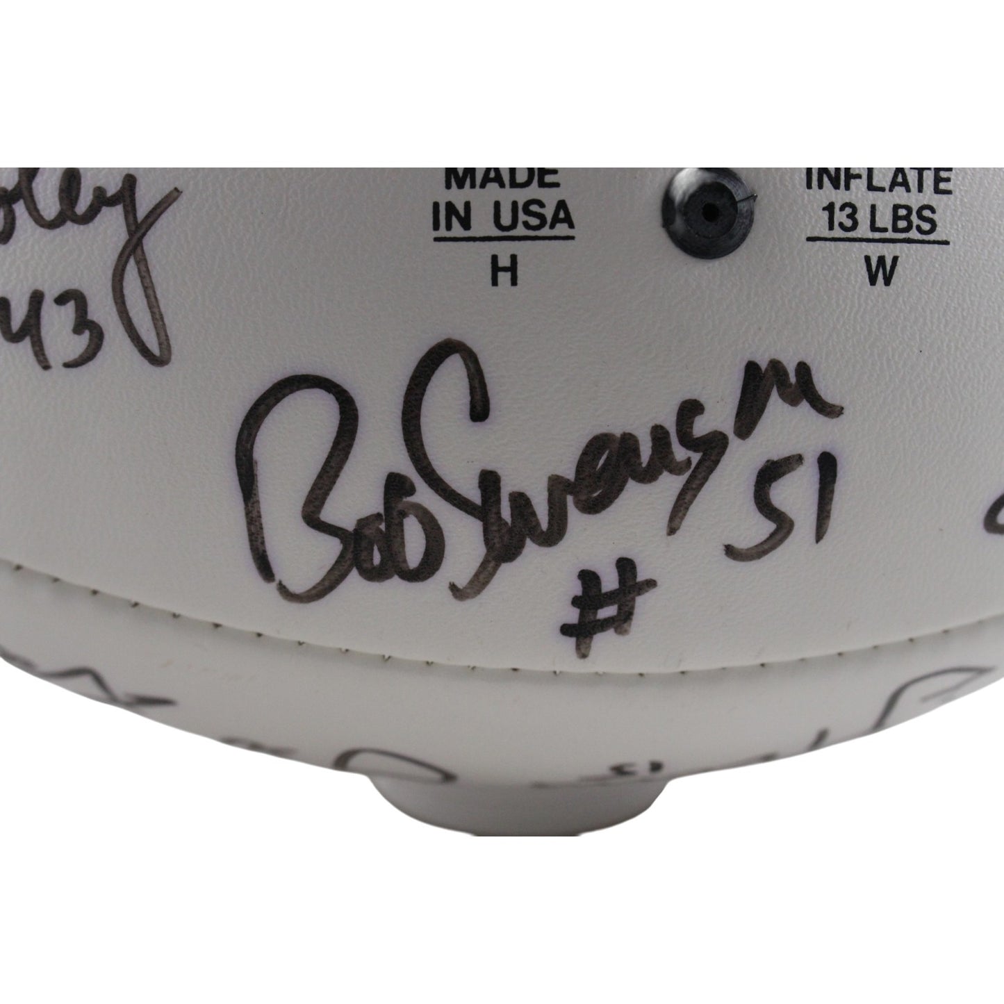 Red Miller & Tom Jackson Signed Denver Broncos 1977 Team Football