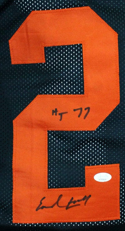 Earl Campbell Signed Black Custom Stat Style Jersey