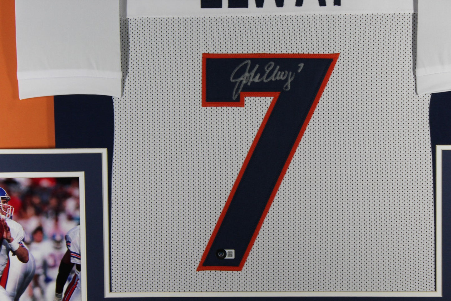 John Elway Signed Pro Style Framed Jersey (Beckett COA)