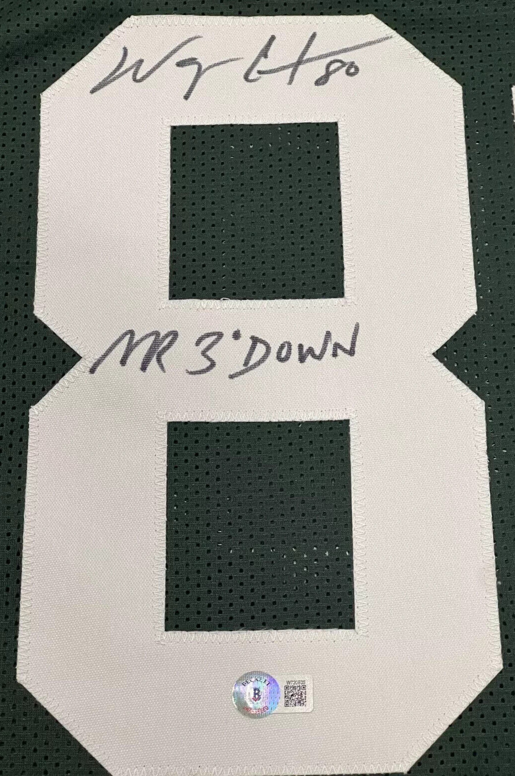 Wayne Chrebet New York Jets Signed Custom Jersey "Mr 3rd Down" BAS COA