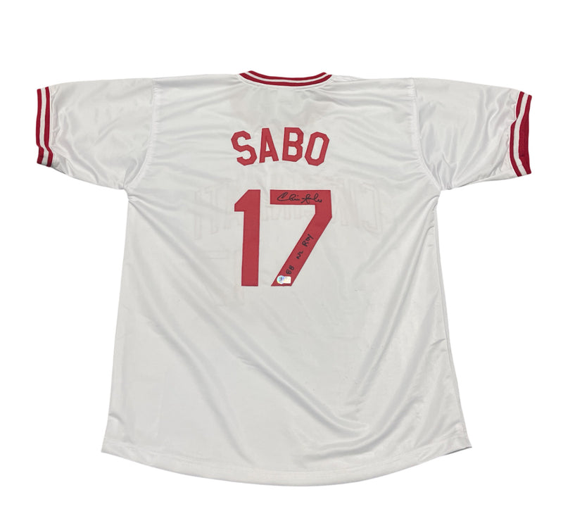 Chris Sabo Signed Cincinnati Reds Custom Jersey (88 NL ROY) Beckett BAS