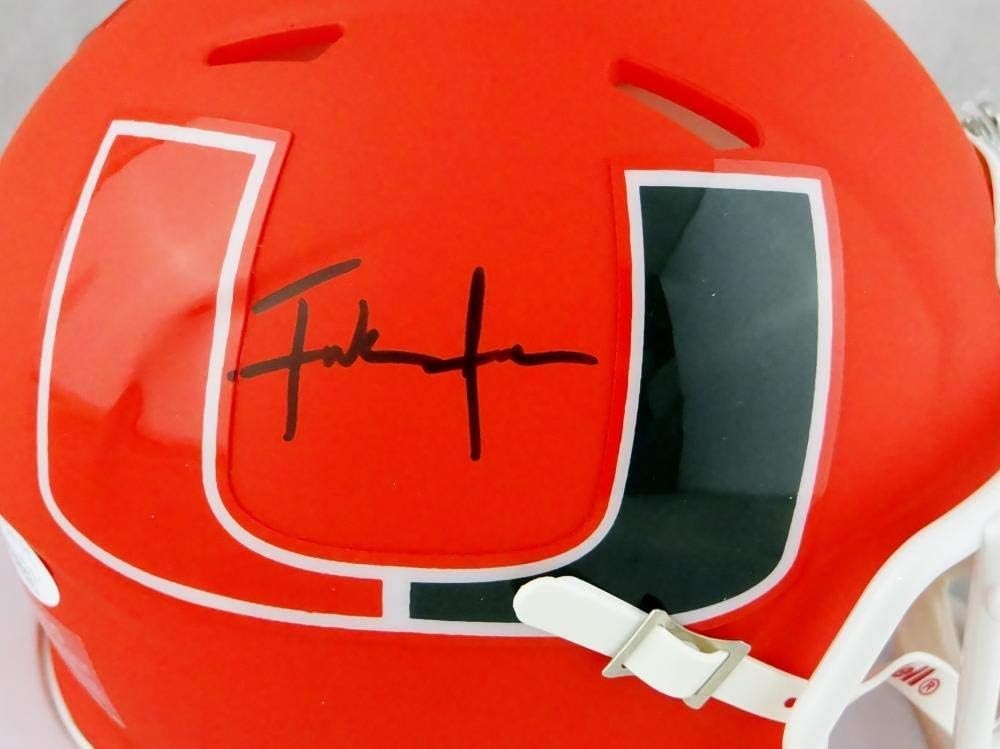 Frank Gore Signed Miami Hurricanes AMP Speed Mini Helmet