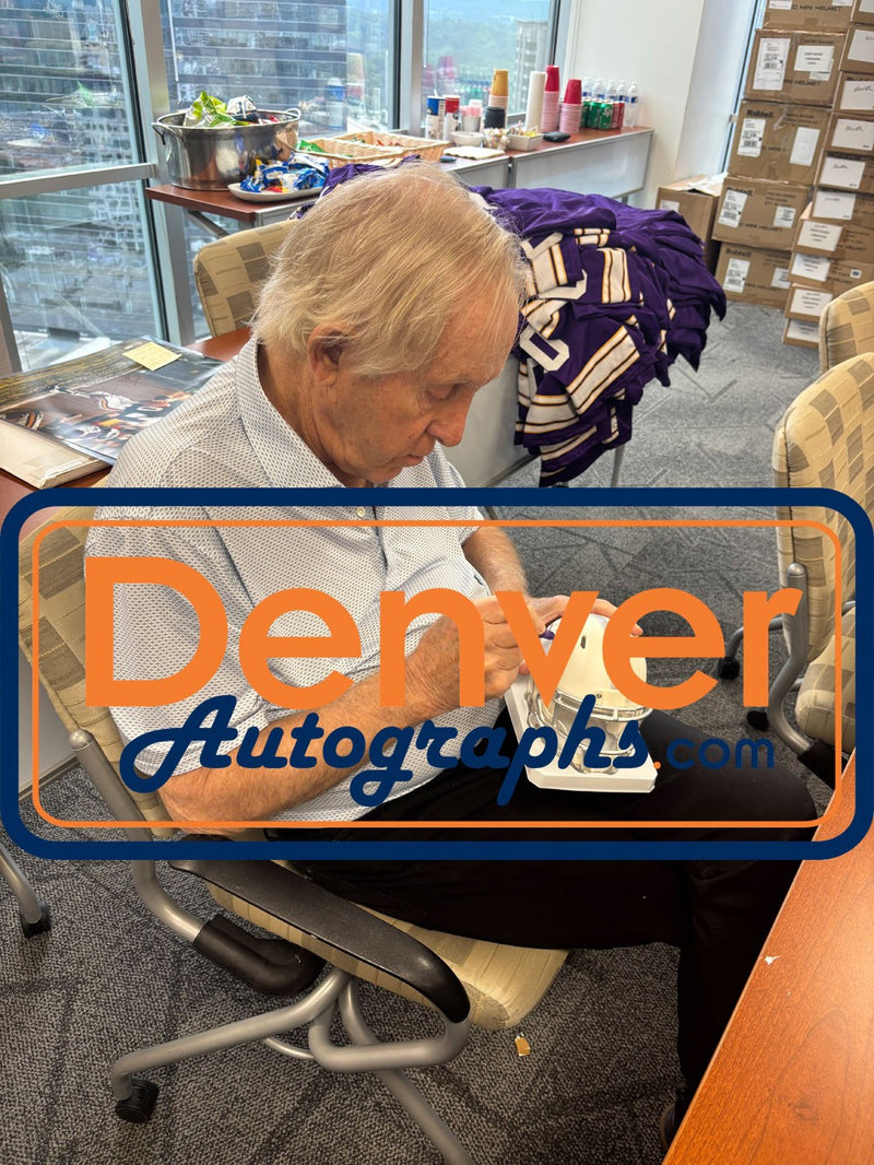 Fran Tarkenton Signed Minnesota Vikings 2024 Alternate Mini Helmet