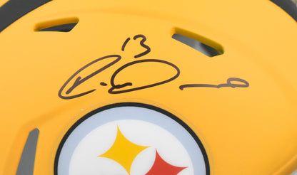 Rico Dowdle Signed Pittsburgh Steelers 2025 Alternate Speed Mini Helmet