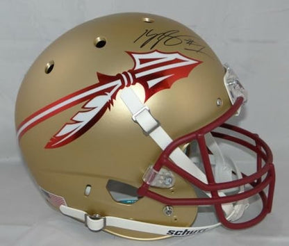 Kelvin Benjamin Signed Florida State Seminoles Gold Matte Full Size Helmet